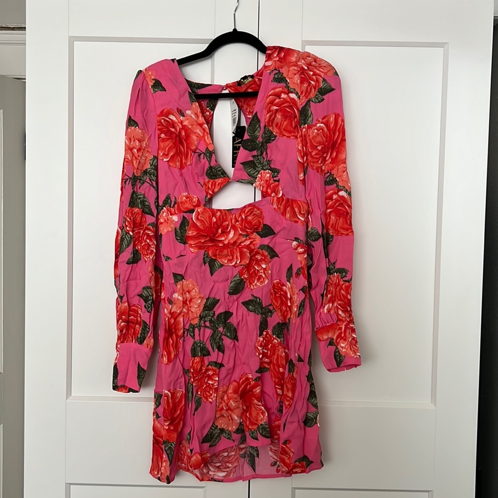 NWT AFRM Castiel Mini Dress in Pink Bouquet